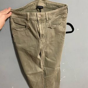 Green american eagle jeggings